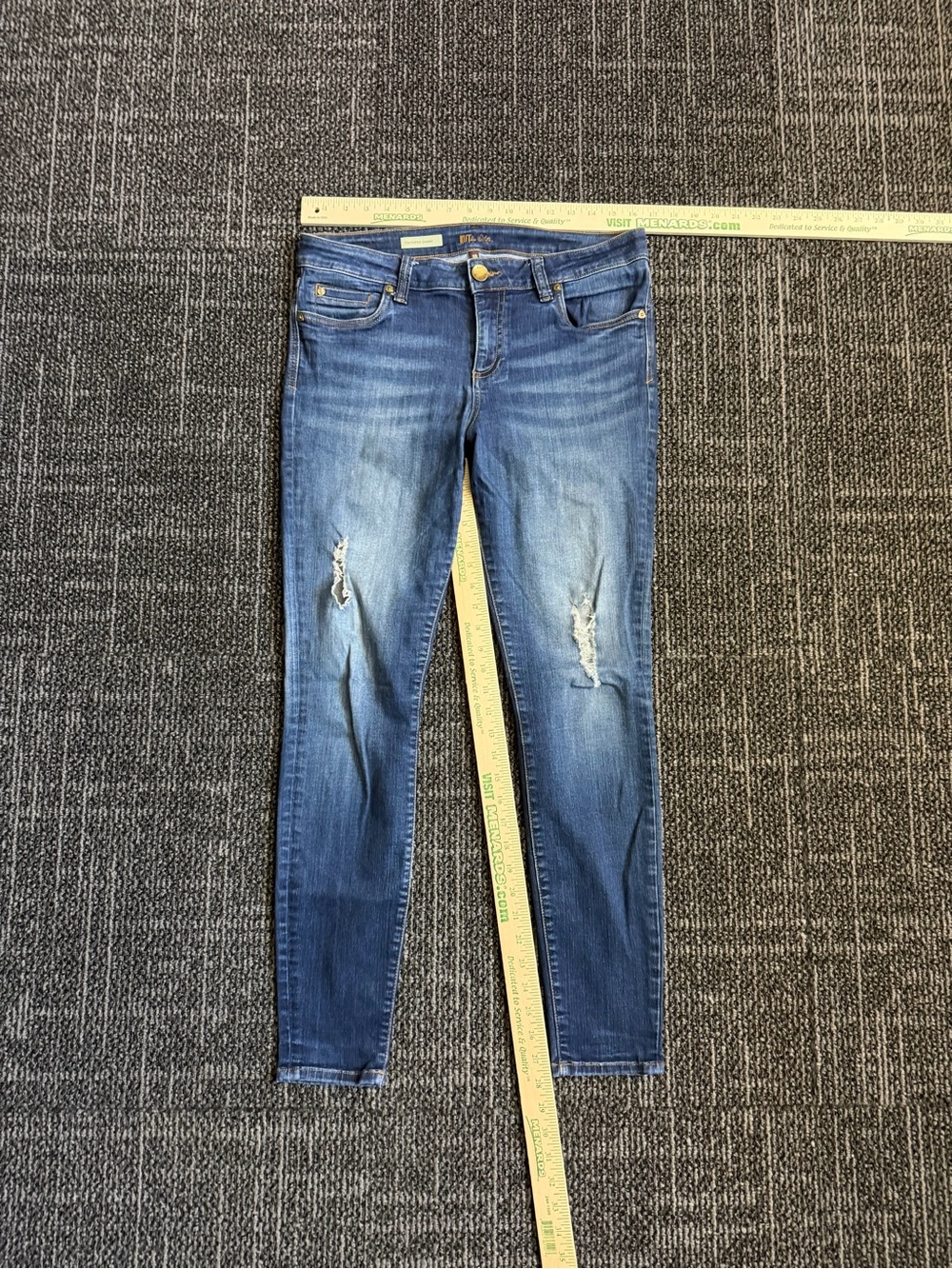 KUT From The Kloth Toothpick Skinny Jeans Women’s Size 10 Dark Wash Distressed